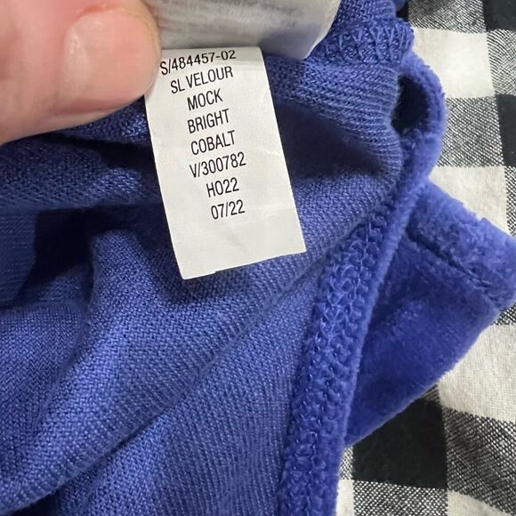 GAP Womens Cobalt Blue Velour Sleeveless Bodysuit Top Size Small S NWT - Picture 7 of 8